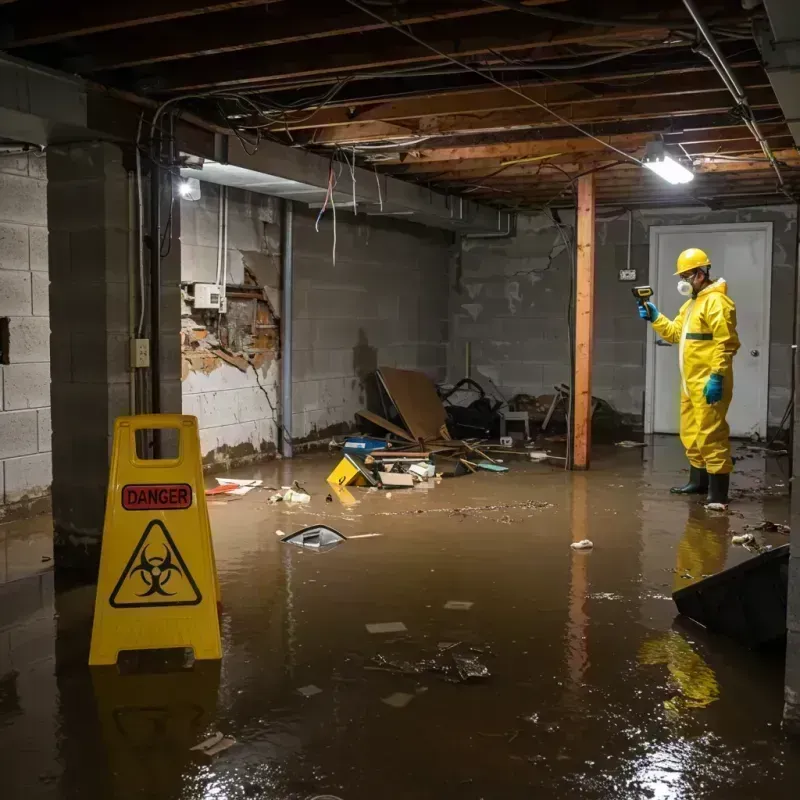 Flooded Basement Electrical Hazard in Palm City, FL Property